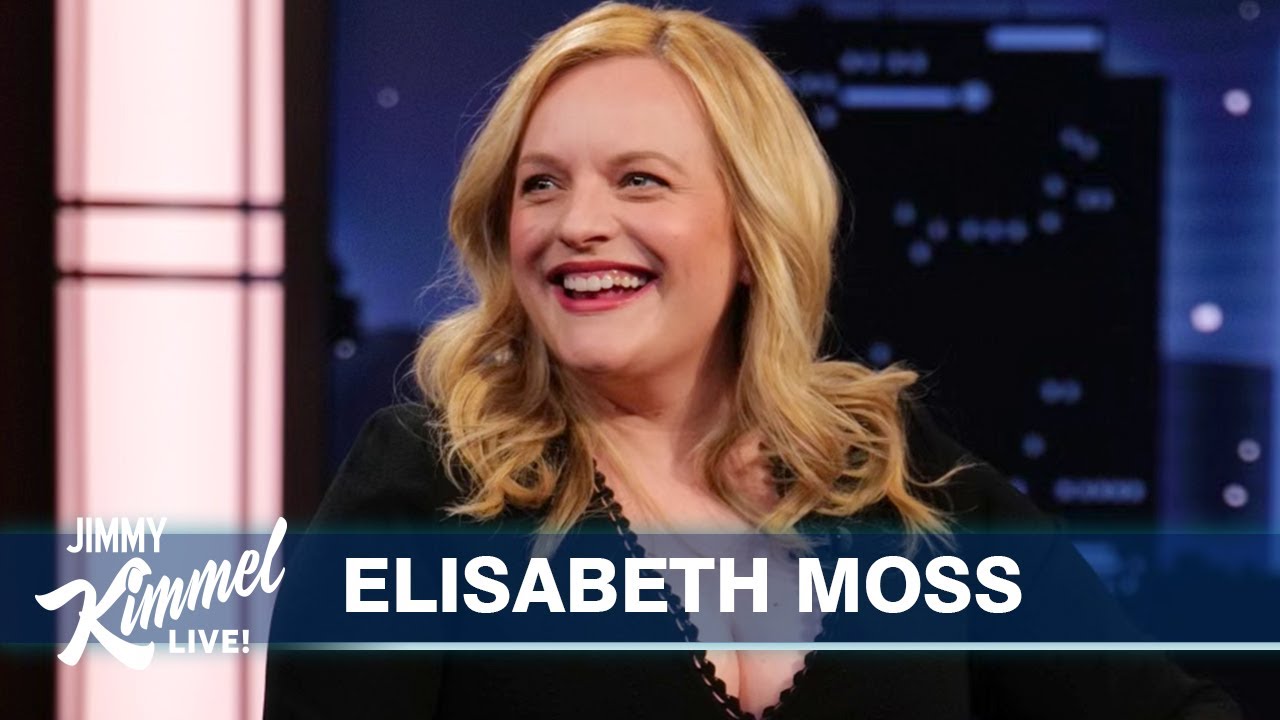 Elisabeth Moss Reveals Pregnancy and Her Love for Rom-Coms on Jimmy Kimmel Live